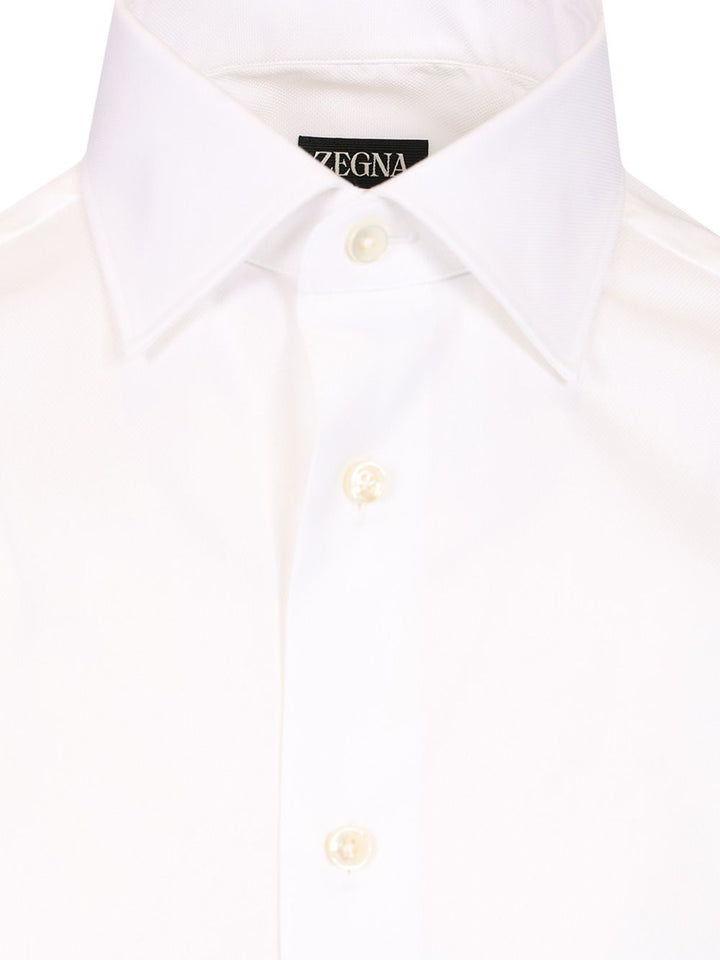 Ermenegildo Zegna Stretch Cotton Shirt Shirts - White | 3f1b75d0db87149c30fa6947363c5864f593efc3