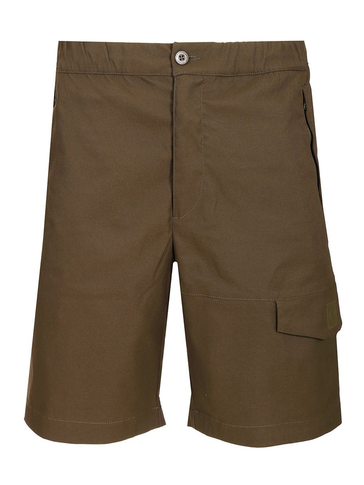 C.P. Company Shorts In Technical Fabric Trousers - Green | 02dd79ba09f60380d36c0ae60ade1172d42b3b08