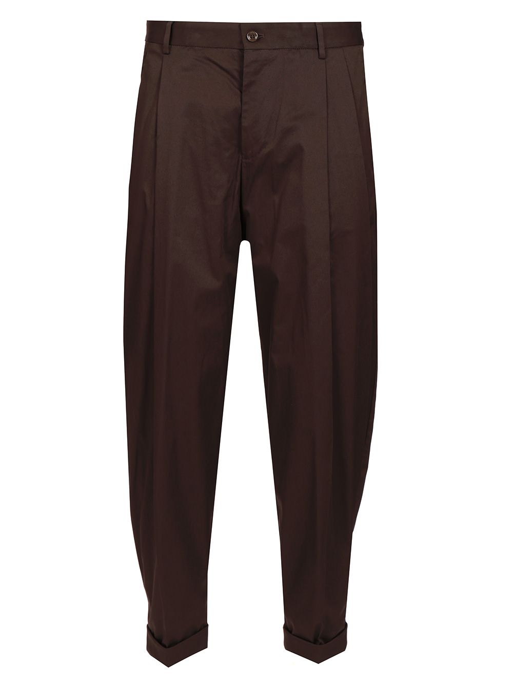 Dolce & Gabbana Brown Double Pleat Trousers - Brown | b27e7684223888bccd132f85d244da1499918a60