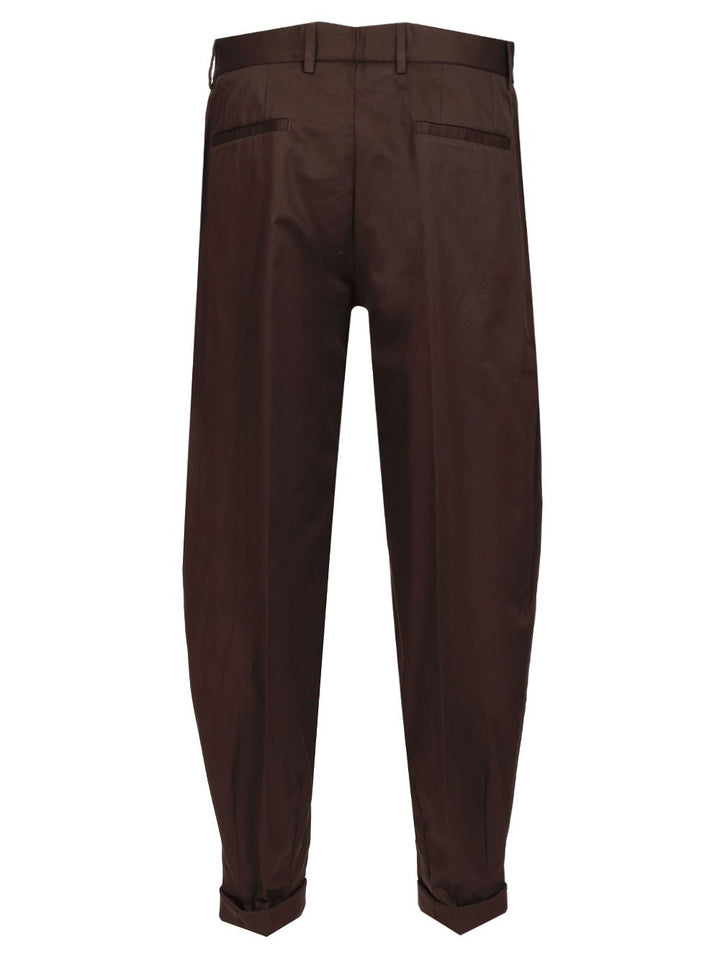 Dolce & Gabbana Brown Double Pleat Trousers - Brown | 8f452e55e744775223ad818c345068ac8e9cece8