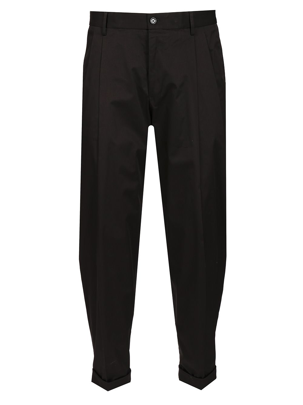 Dolce & Gabbana Brown Double Pleat Trousers - Black | 02bb9b4b577f71de9a8264b7029051c5a07ef04f