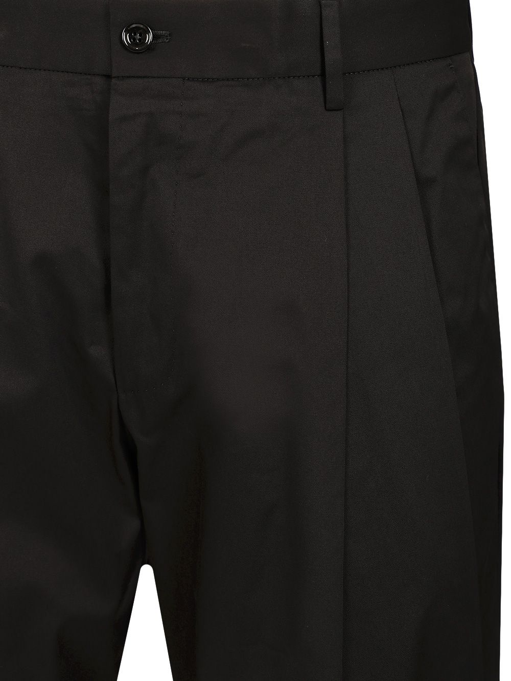 Dolce & Gabbana Brown Double Pleat Trousers - Black | e01ffdd78a8ffdb6723127e9ce71a2356c9a7d2d