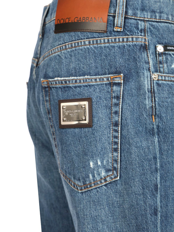 Dolce & Gabbana Regular Fit Jeans - Blue | afd82c83c75269136ab6f72372fe0e8f67d6d42b
