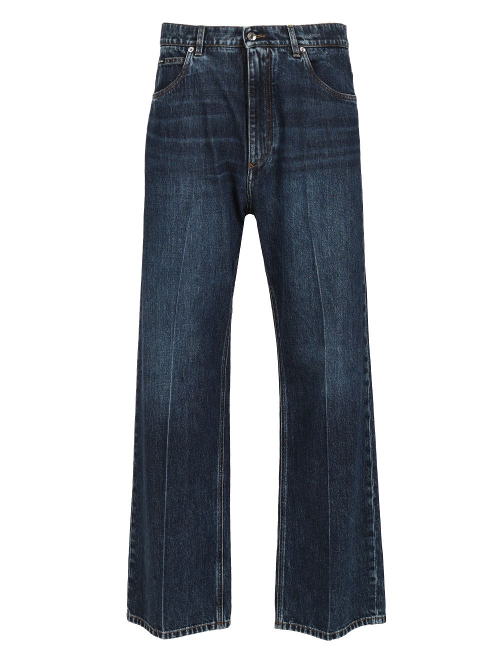Dolce & Gabbana Oversize Cotton Jeans - Blue | 79e9737e10c80a44d665e31dd98d2889f9cafcdb