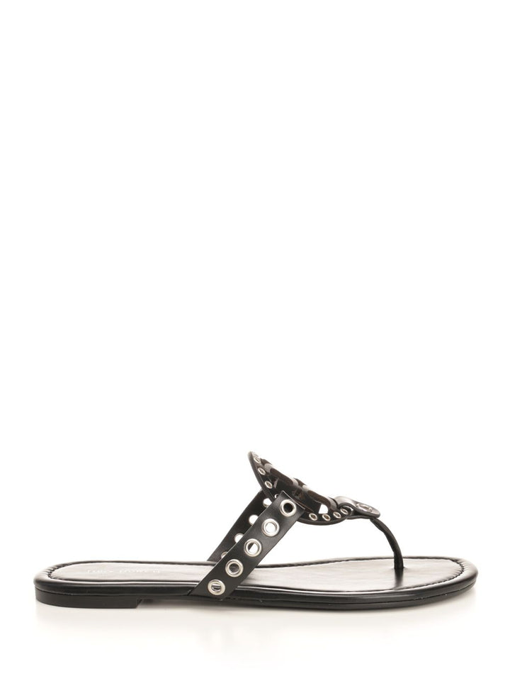 Tory Burch Miller Eyelet Sandals - Black | bb14376f2ab5a01e848a3cd86c61e565df671774