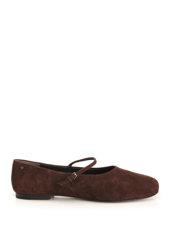 Mary Jane Ballet Flats Scarpe Basse Brown
