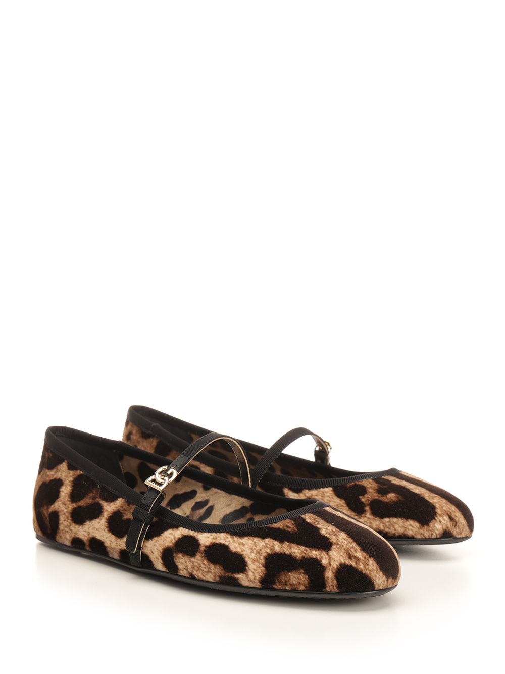 Dolce & Gabbana Printed Velvet Ballerina Scarpe basse - Animalier | 119255830a2afc8a1083ccdef8f67c933b5c25dd