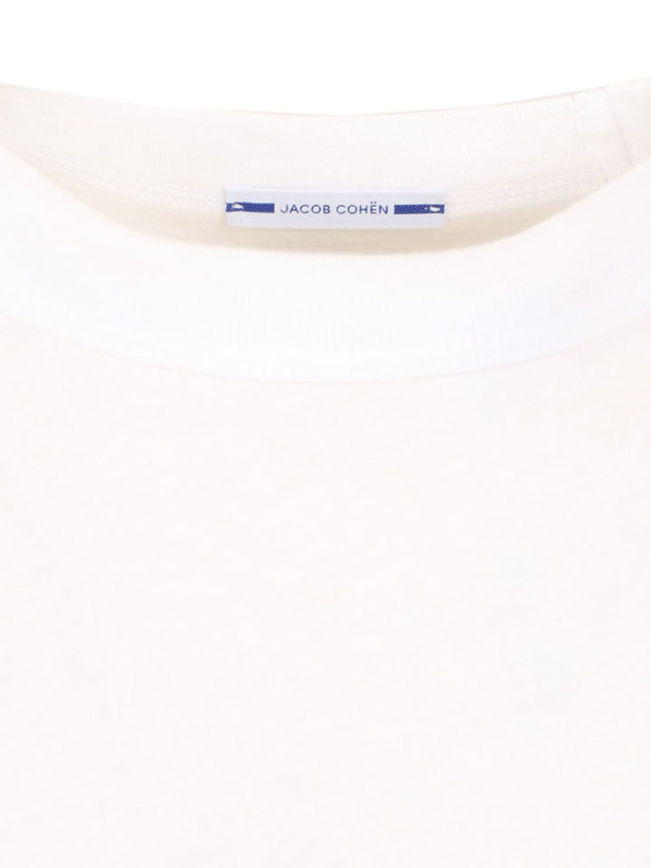 Jacob Cohen Linen And Cotton T-Shirt - White | b2e0e533b2df306938e18232fa9ed3187243ac50