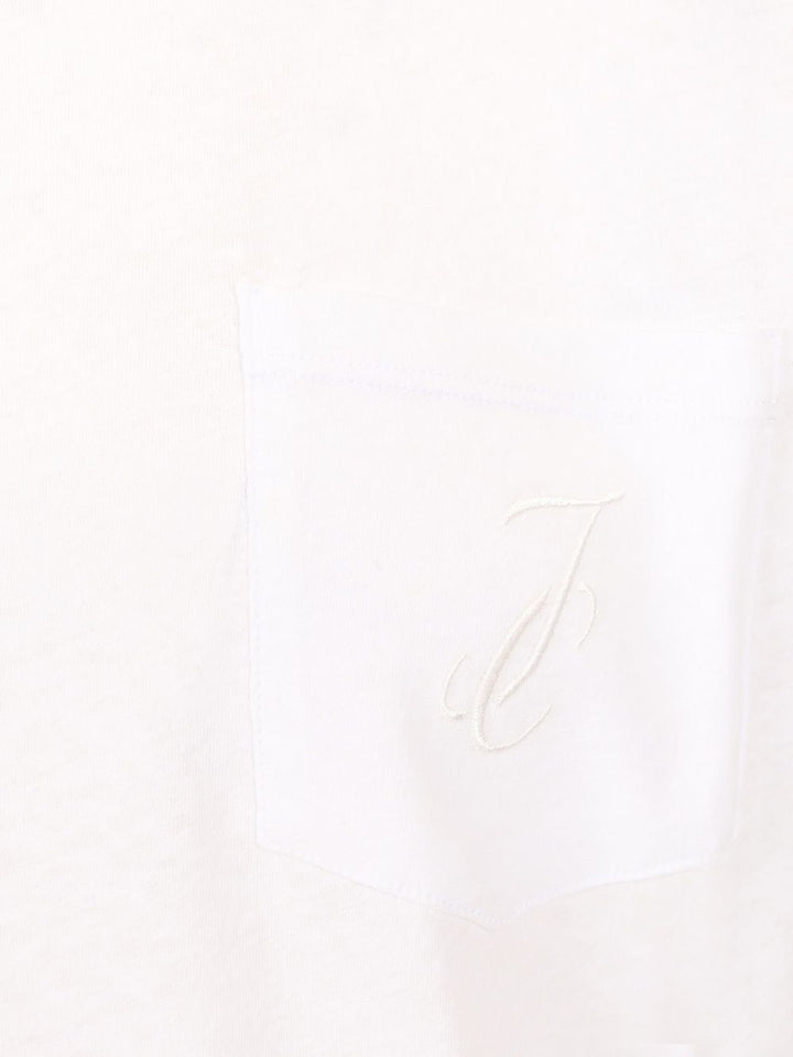 Jacob Cohen Linen And Cotton T-Shirt - White | ca528144dbd653ec0b8d357fdab4430f2d352acb