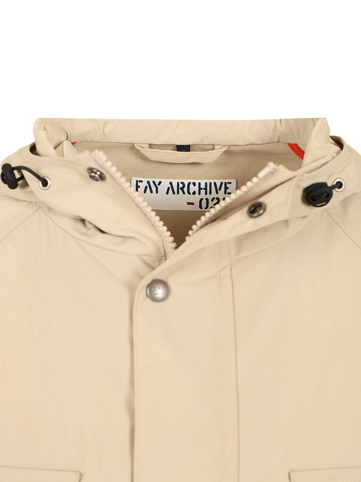 Fay Short Fisherman Raincoat Jackets - Beige | f186aeade3363dc30a81256b5271cb763cc5f93b