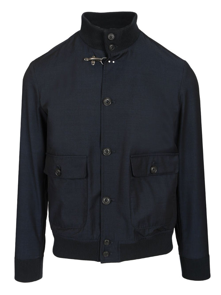Fay Unlined Bomber Jacket Jackets - Blue | aae3e003838fb558c28860df589ea2481dadabbf