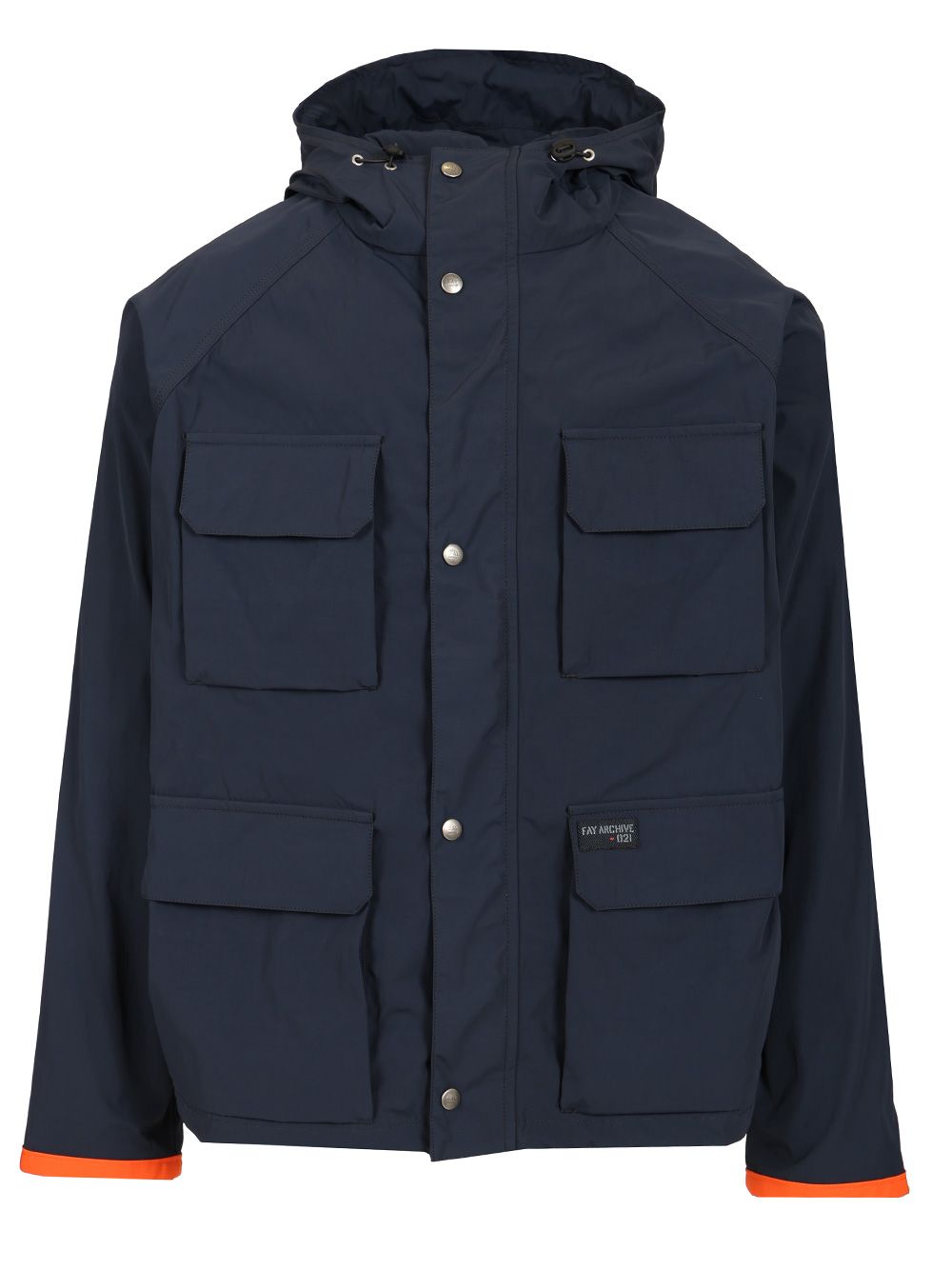 Fay Windbreaker With Hood Jackets - Blue | 76cd89b846ad33c1b9252c2598e63f478a80d77a