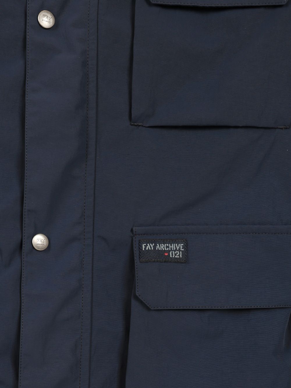 Fay Windbreaker With Hood Jackets - Blue | 7197dcc9ad1579f0dc2480052b185f70c9bc33d4