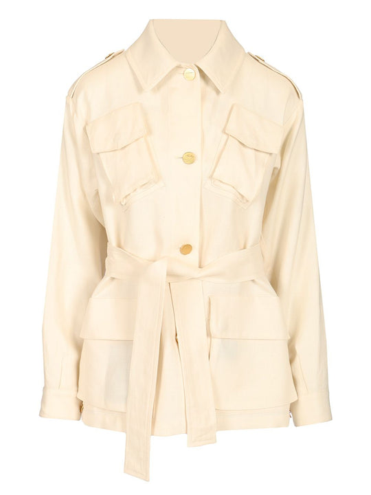 Sahara Jacket In Parachute Canvas Jackets White