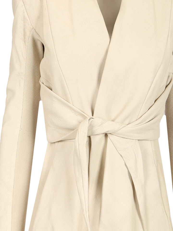 Rick Owens Suede Nappa Jacket Jackets - White | e008d7d87ff34682a95f977b232e95d52032f807