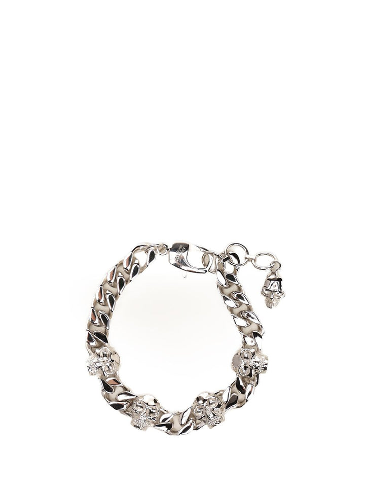 Mcqueen Bracelet With Skulls Jewelry - Silver | 90a7865e7328c59fd65f0fd159d7c7813518c291
