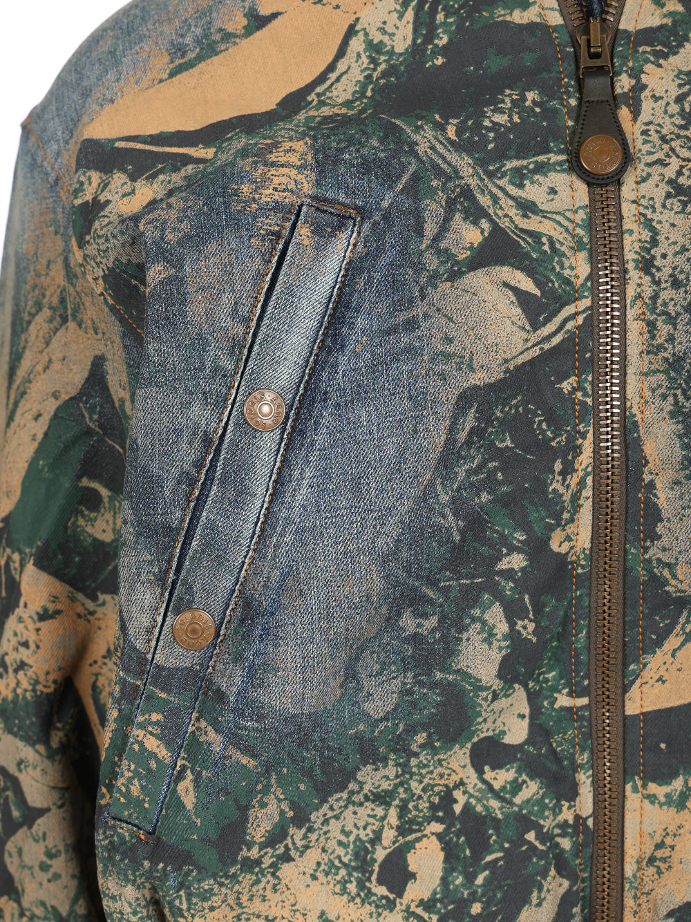 Acne Studios Denim Bomb Jacket With Camo Details Jackets - Brown | 7106ffb655c3ecc4ec19c8c16ef20bcc0e4fc56e