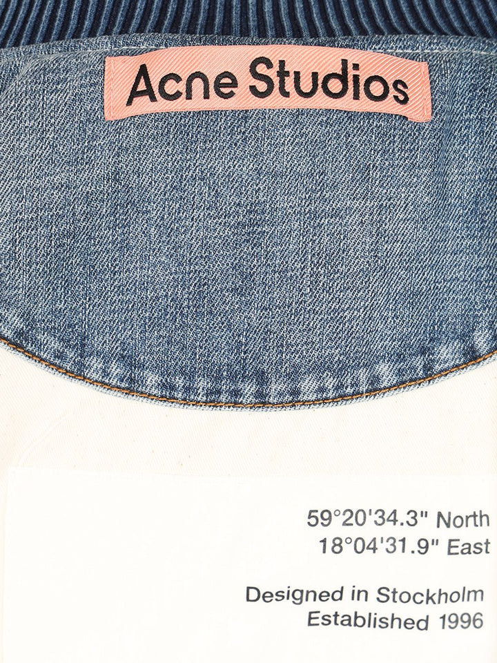 Acne Studios Denim Bomb Jacket With Camo Details Jackets - Brown | aeff95e44e20c98284773ad0e8890f1a1bb4225d