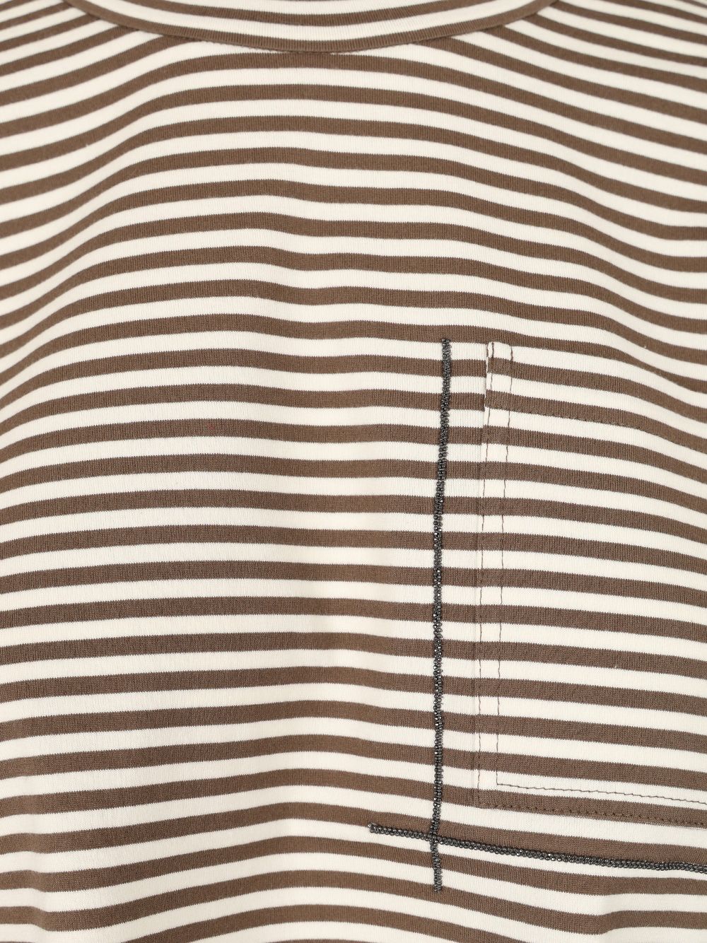 Brunello Cucinelli Striped Crop T-Shirt - Multicolor | c88fa1994578e2e7b7caf7c65a40f24dc1080d09