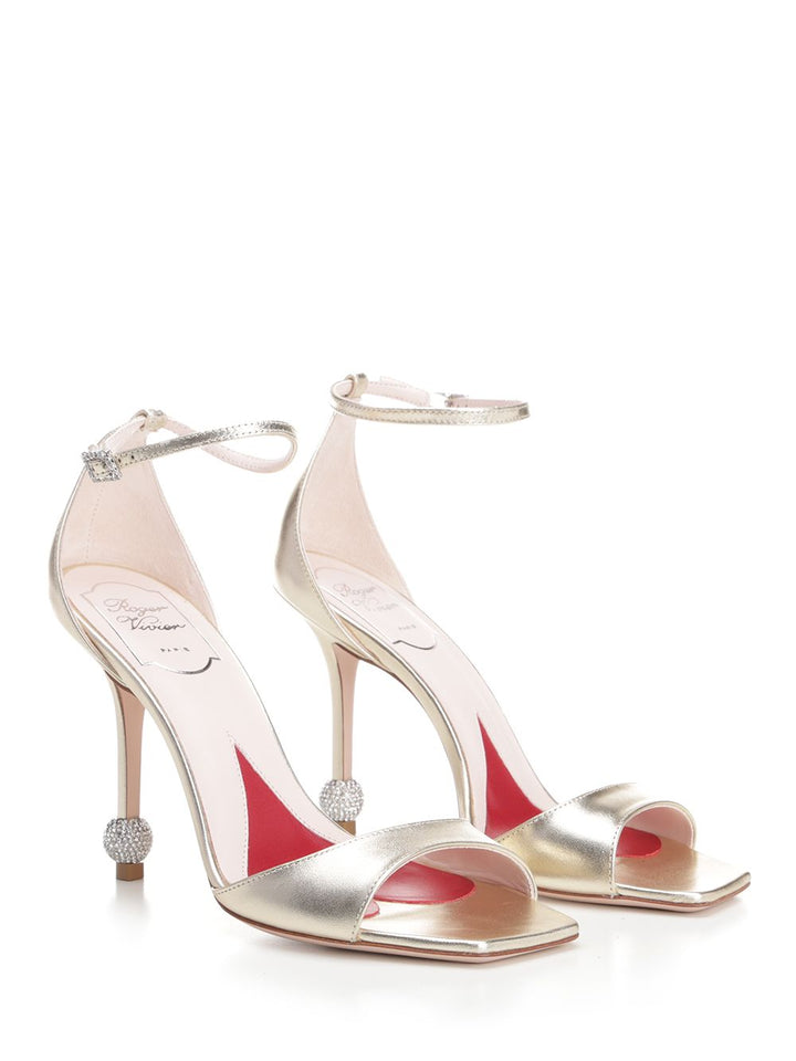 Roger Vivier Jewel Heel Sandals - Gold | 027446ca8f35fe8700b579d9056ceeb80b5a9d04