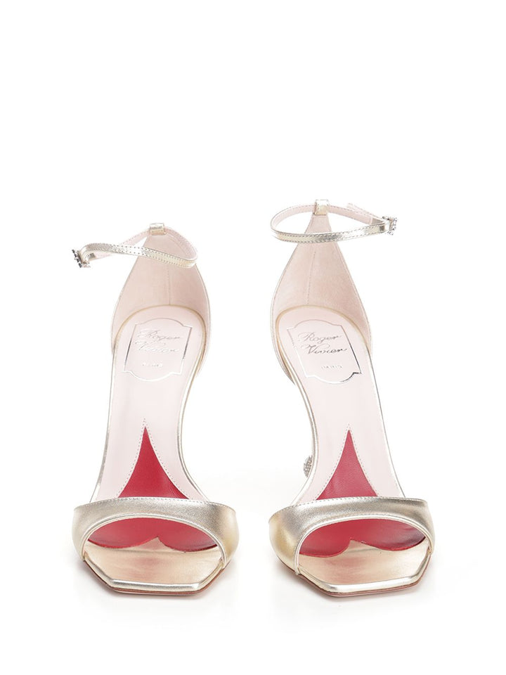 Roger Vivier Jewel Heel Sandals - Gold | ed21c6e092ab8abf0db7c7b42cbec13c85fad5ea