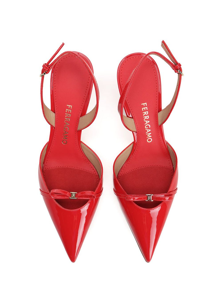 Ferragamo Gylla 70" Slingback Scarpe basse - Red | a011d1bb4d547e7ccf01d055d5a64cc75f410ef6