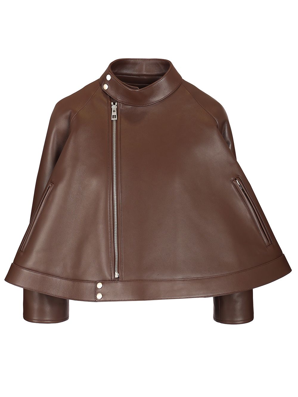 Loewe Nappa Leather A-Line Jacket Jackets - Brown | 34ef5ab9a3118438d44b10feadd5c1393a6de2ea