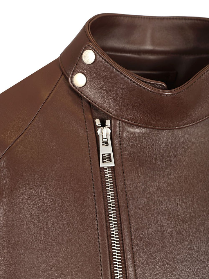 Loewe Nappa Leather A-Line Jacket Jackets - Brown | bcf094942eea8642bb5fee3c69b5d63af4712ce2