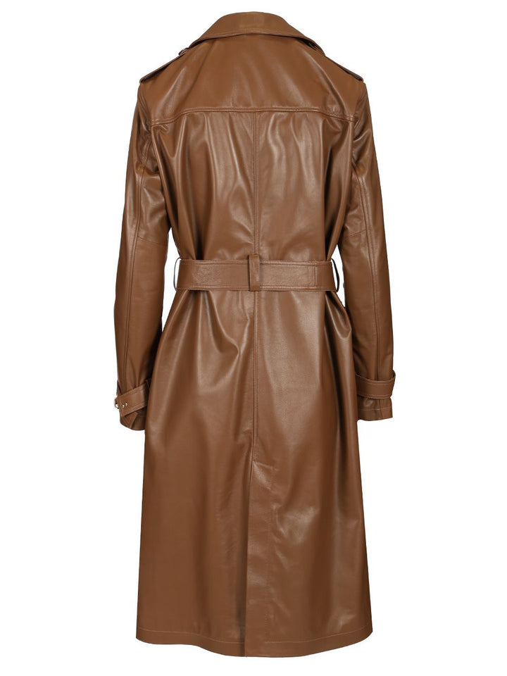 Fay Double-Breasted Trench Coat Jackets - Brown | dfb89f8ba36c608343cdcebb852c657e9a128681