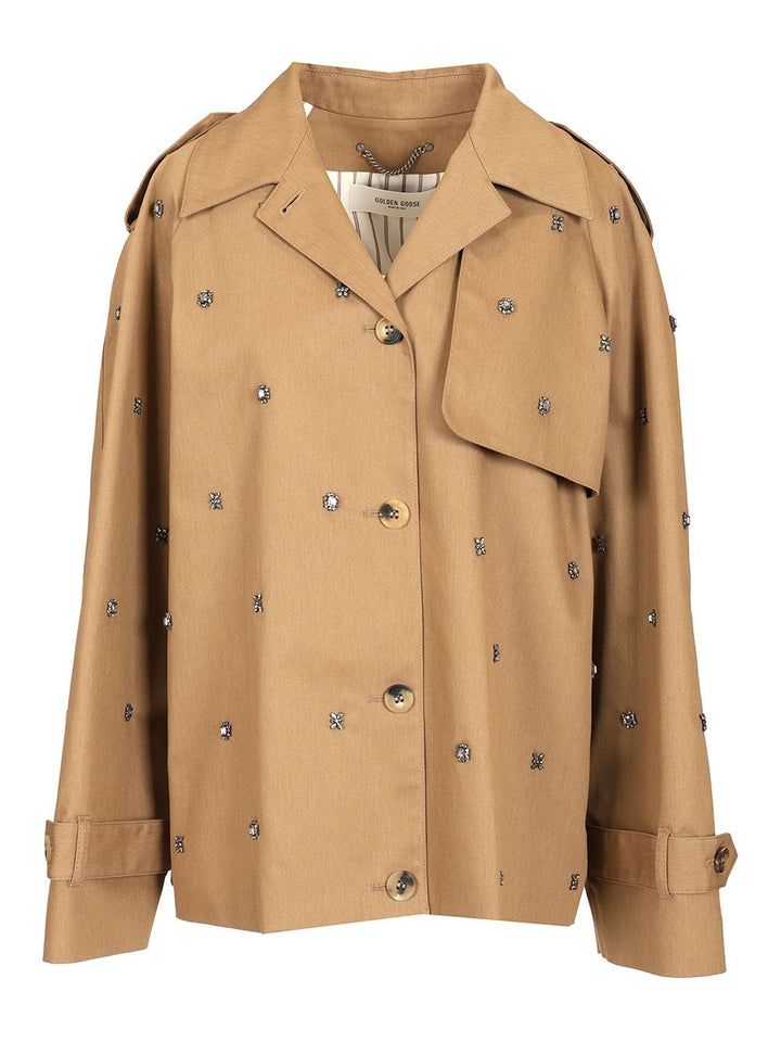 Golden Goose Deluxe Brand Oversized Trench Coat Shirts - Beige | 6eb60aa62e343488a5ac7be5a12b2de6f9977c04