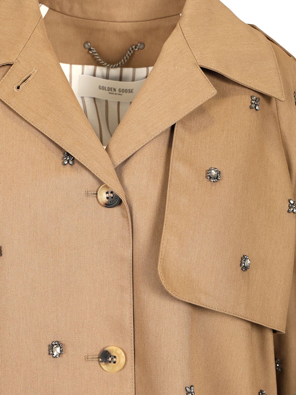 Golden Goose Deluxe Brand Oversized Trench Coat Shirts - Beige | 591f33fbd34090246268e38257eb454eb8cebca8