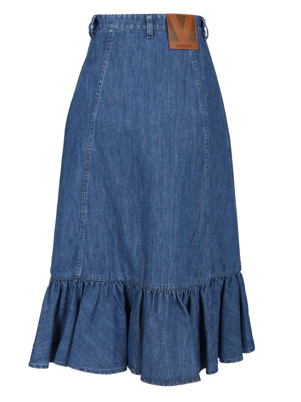 Valentino Garavani Denim Midi Skirt Skirts - Blue | 50cf82661d951506ff4b062c44c3dddb943d7854