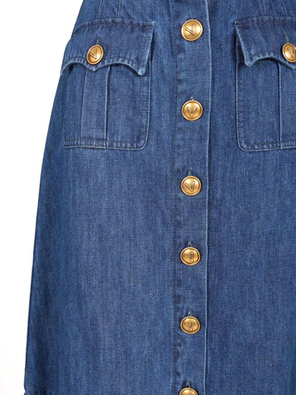 Valentino Garavani Denim Midi Skirt Skirts - Blue | c1f8f59537c6d0ffc811b43c6edf1f9da186872c