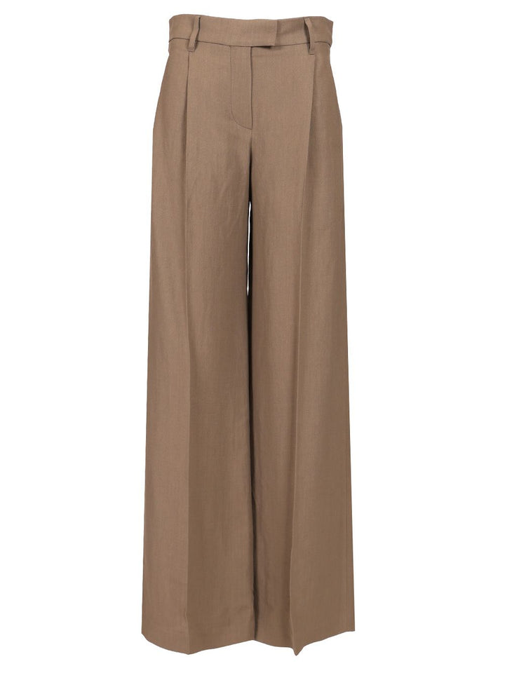Brunello Cucinelli Loose Pleated Pants Hazelnut Trousers - Brown | 4e315ac35ae83d61fca859fe08f55edc8d687cc1
