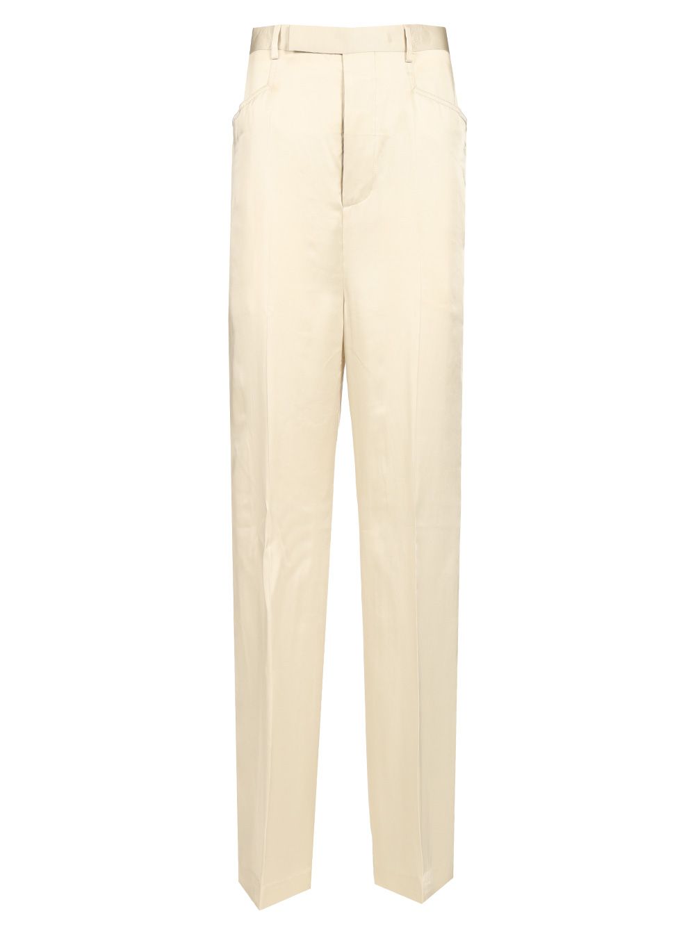 Rick Owens Silk Charmeuse Trousers - White | a4ec38f87f0fcaeb364c9a326b7fa2e268ca4ec2