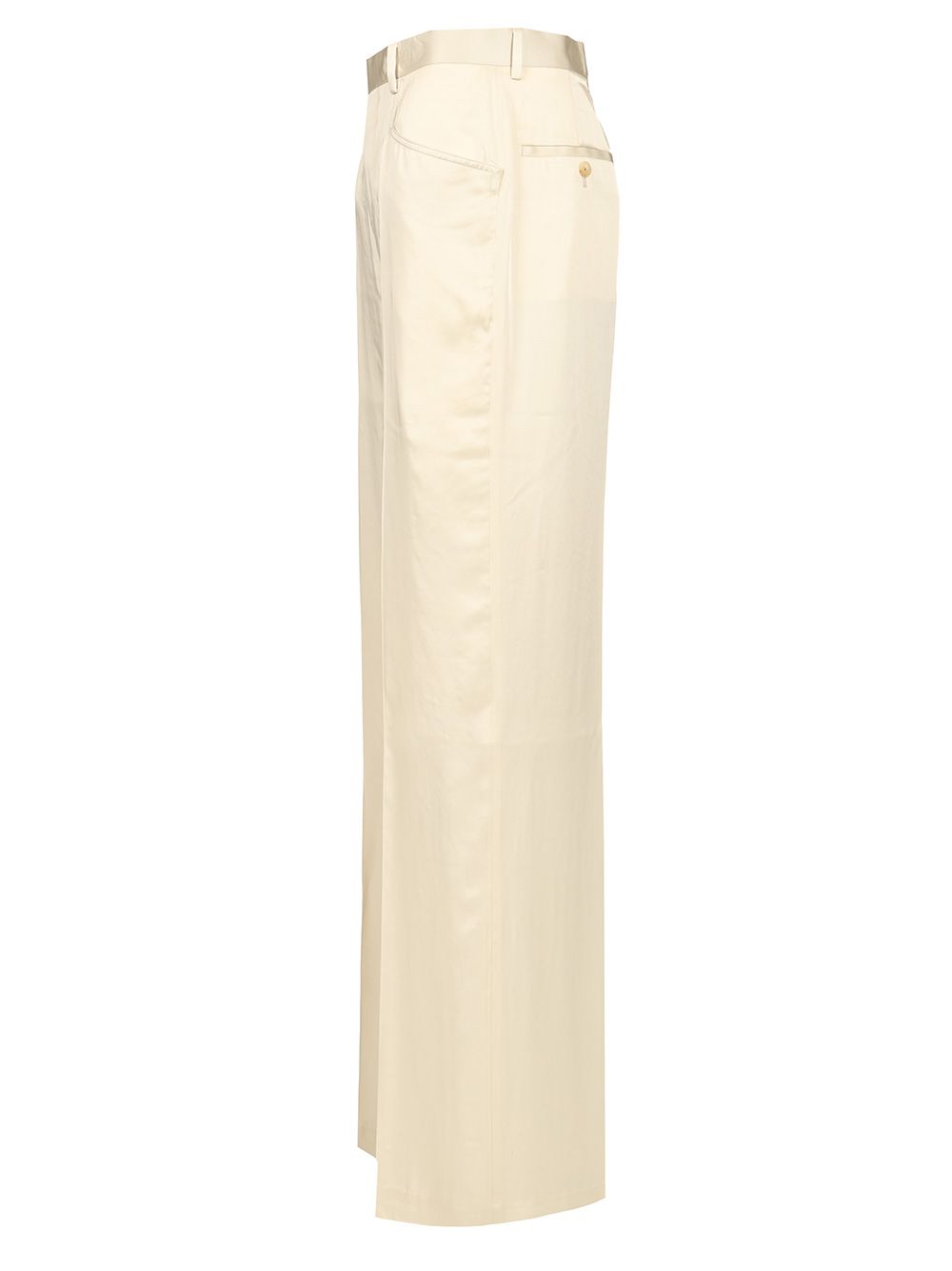 Rick Owens Silk Charmeuse Trousers - White | d2ad10f7c4a5ce3c300abe875a24bb9b6e979a74