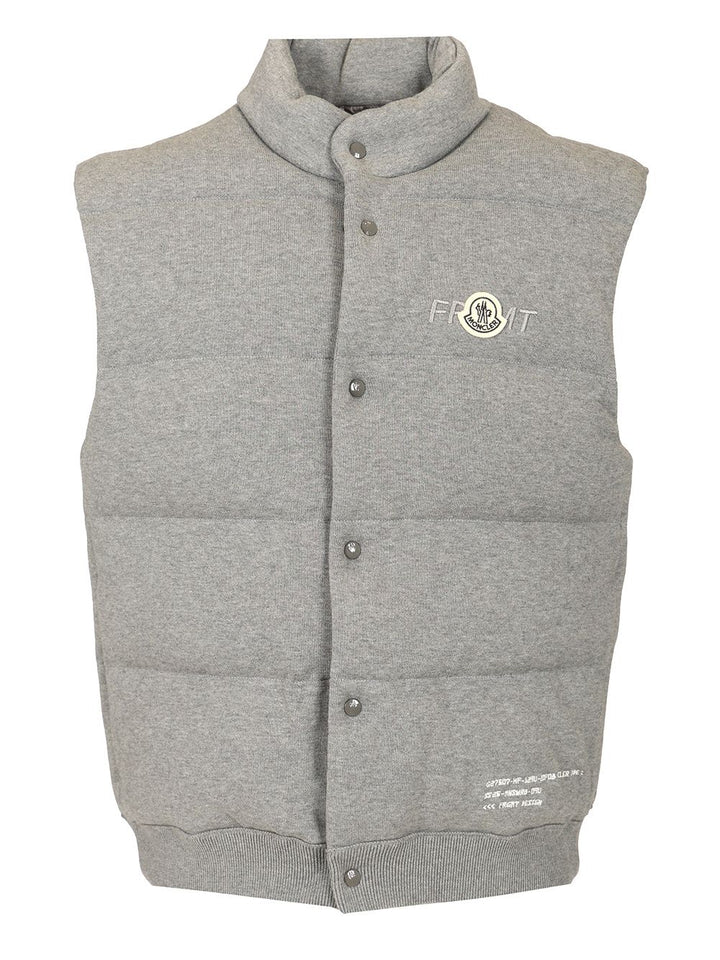 Moncler Genius Moncler X Fragment Cotton Down Gilet T-Shirt - Grey | ddda4aaa60cbeb61a325a1a3b55ee2020e305d1a