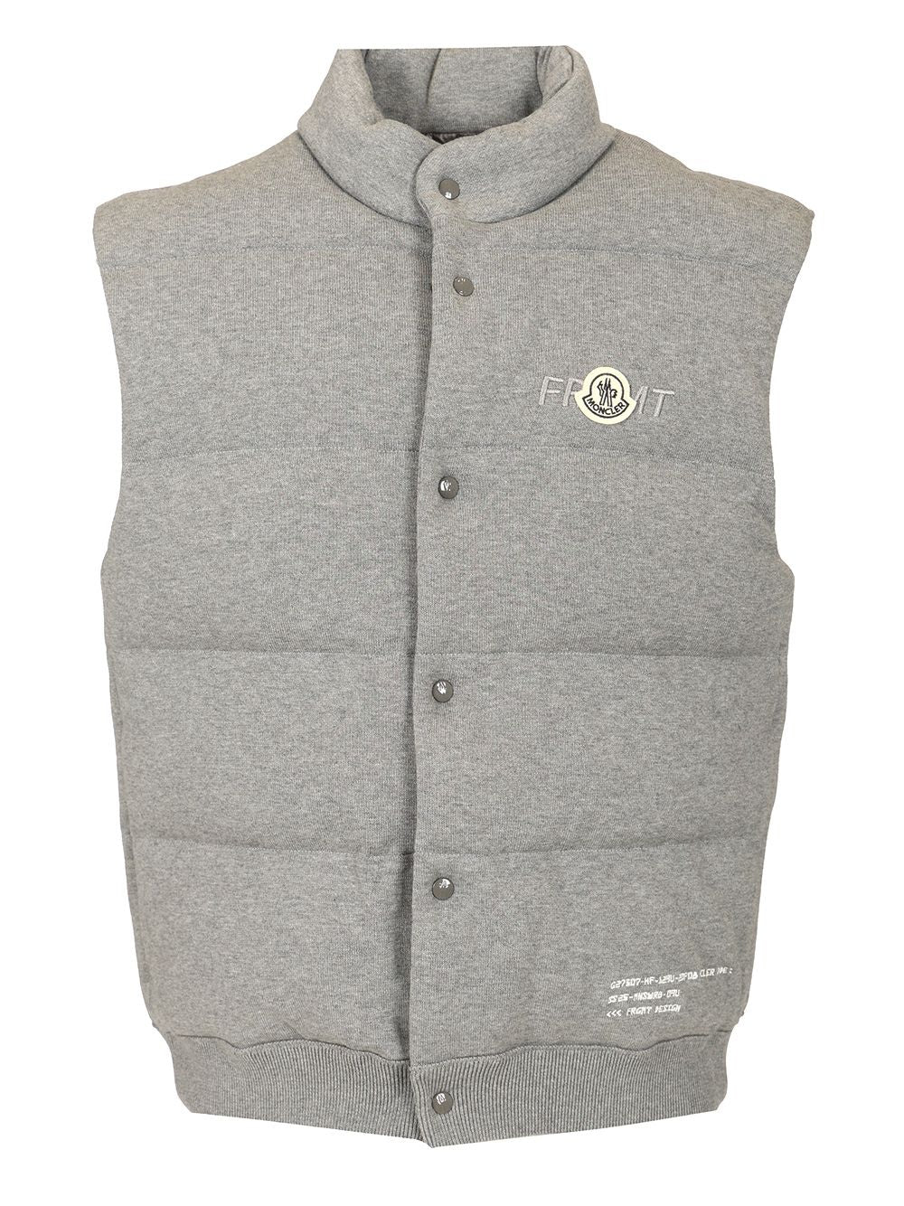 Moncler Genius Moncler X Fragment Cotton Down Gilet T-Shirt - Grey | ddda4aaa60cbeb61a325a1a3b55ee2020e305d1a