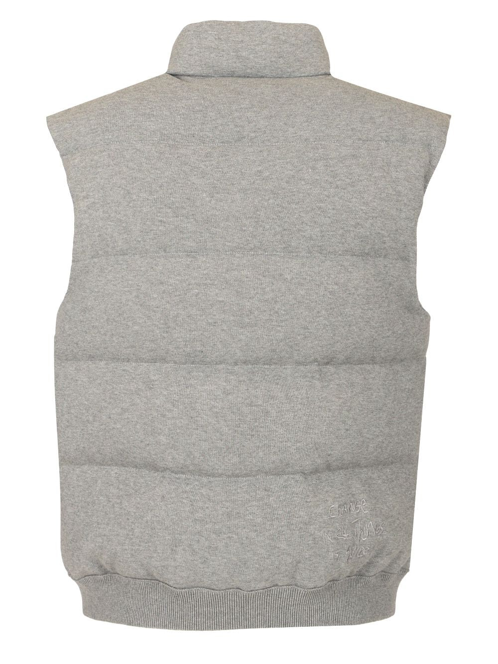 Moncler Genius Moncler X Fragment Cotton Down Gilet T-Shirt - Grey | f1606b358a9e402f675d8c3cb8eb3ec0c624e4ac