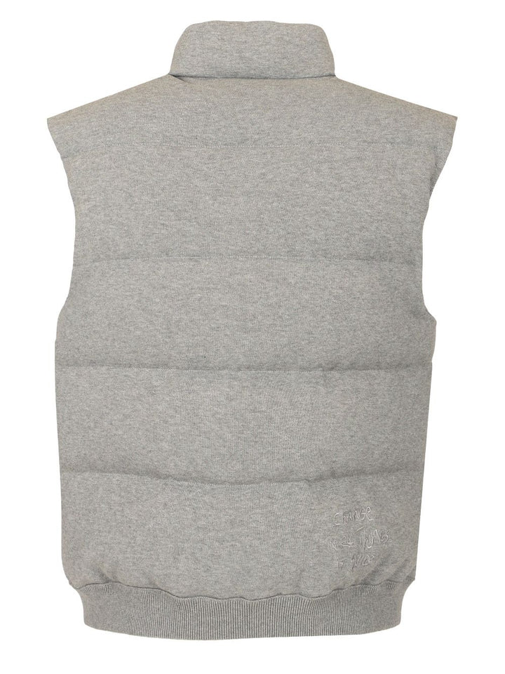 Moncler Genius Moncler X Fragment Cotton Down Gilet T-Shirt - Grey | f1606b358a9e402f675d8c3cb8eb3ec0c624e4ac