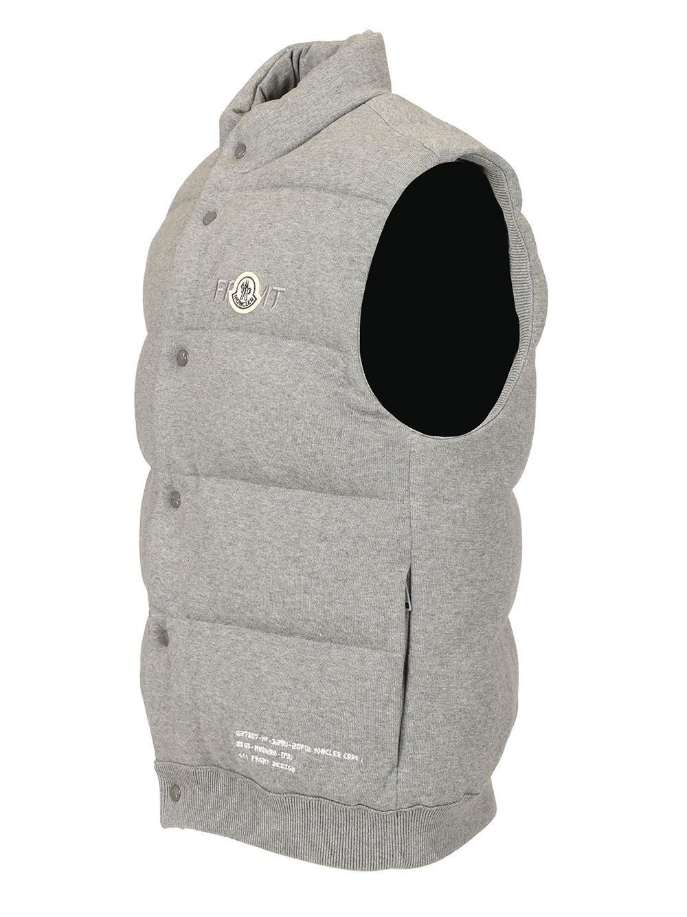 Moncler Genius Moncler X Fragment Cotton Down Gilet T-Shirt - Grey | 9b3b4e0d091dbe91f72dd0fffbdbf63d14baf6ab