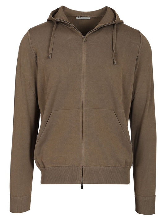 Brown Cotton Sweatshirt Knitwear Brown