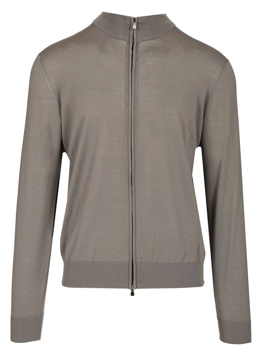 Fullzip Cardigan Knitwear Grey
