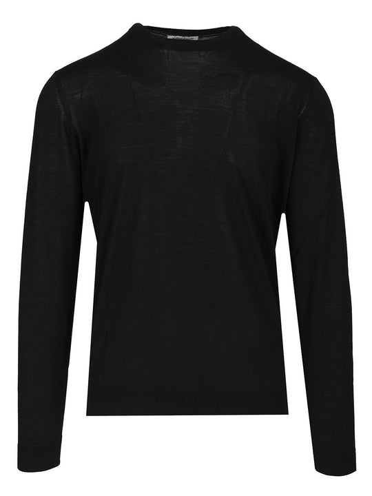 Super 180s Wool Sweater Knitwear Black