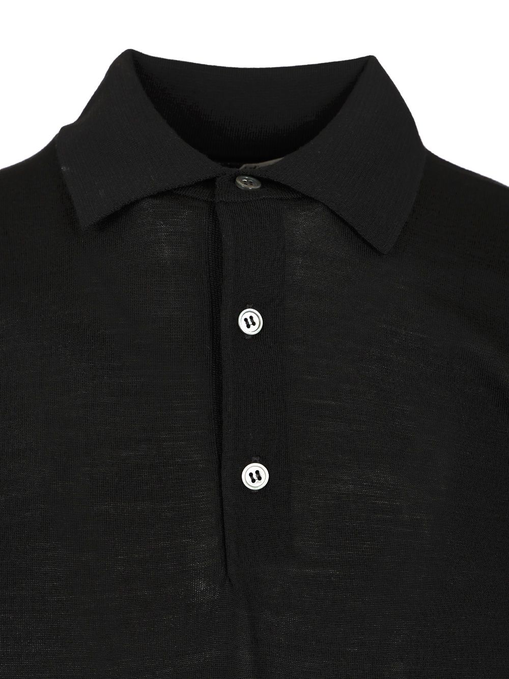Filippo De Laurentiis Wool Polo shirt - Black | cb2464f86dfbdabedaebd593409b291c3339666a