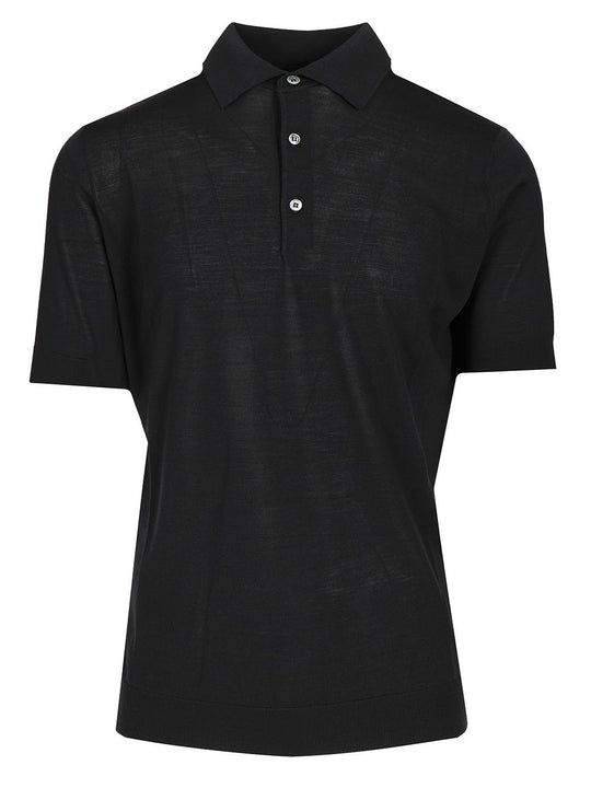 Wool Polo Shirt Blue