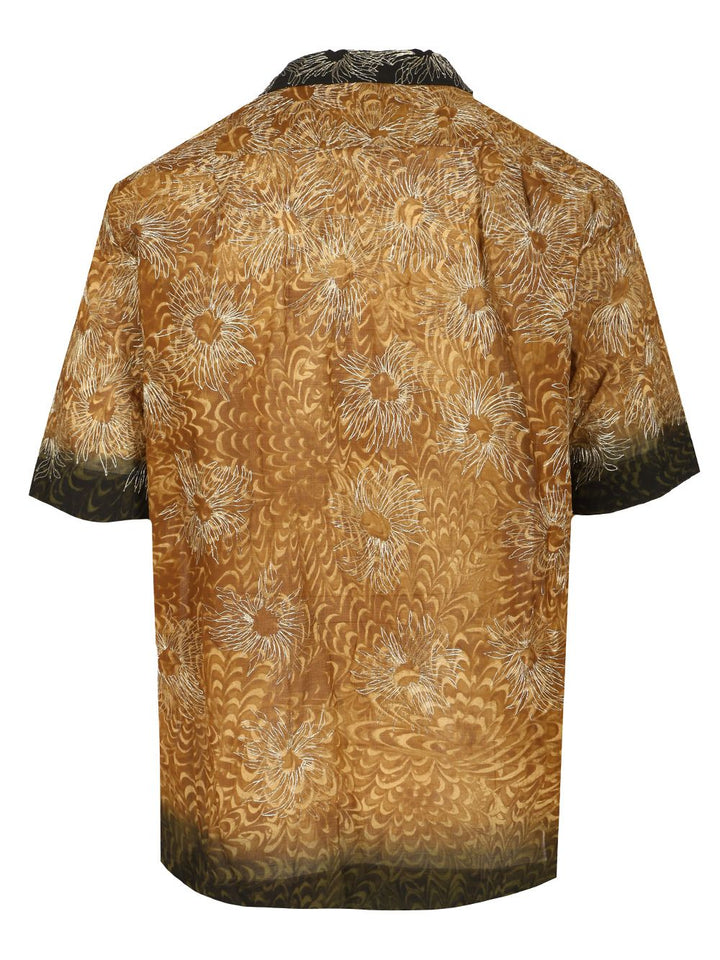 Dries Van Noten Short Sleeve Cotton Shirt Shirts - Brown | 1c67eafc7c82446ace765ce47d9b798ca710b90c