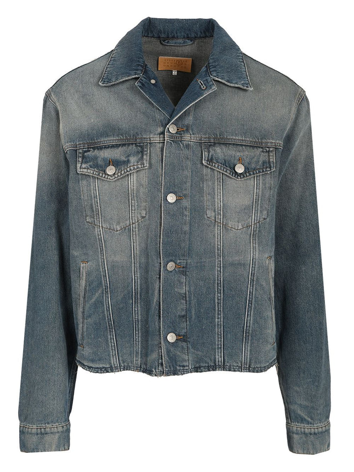 Mm6 Maison Margiela Denim Jacket Jackets - Blue | fbb9e6e80056260a1cfd6f1ab823605297752f4d