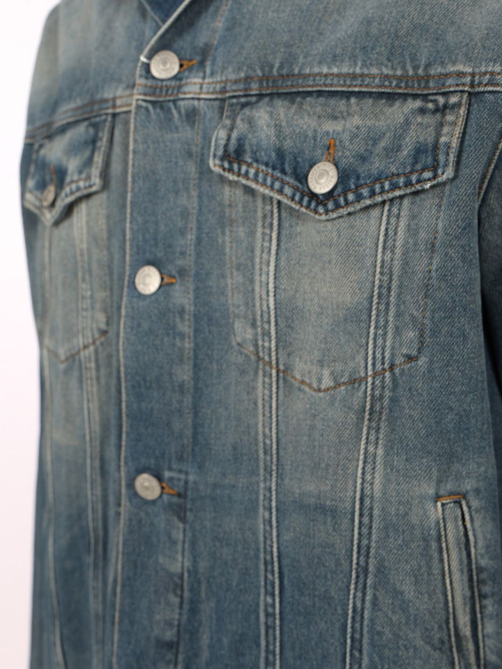 Mm6 Maison Margiela Denim Jacket Jackets - Blue | eb3c9651b09c01d34e1d54be77f451bf75c9d8a2