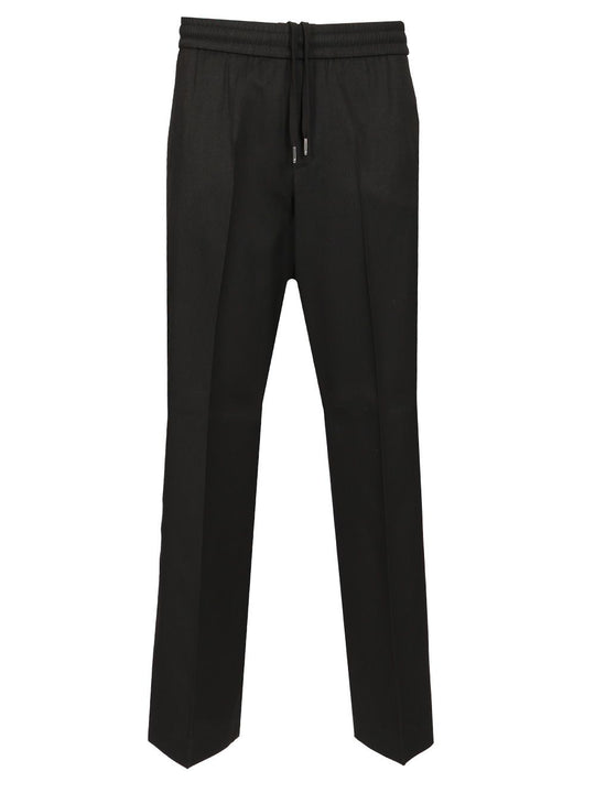 Wool Jogging Trousers Black